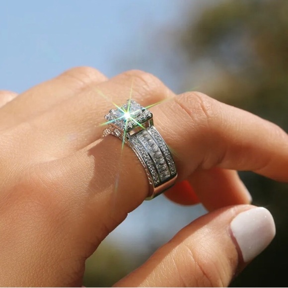 BRIDAL WEDDING RING GG10 - Picture 3 of 3